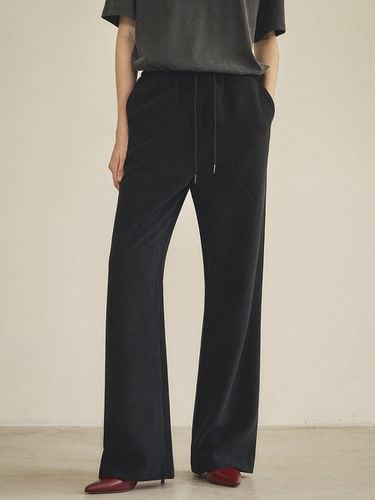 P3210 Velvet Corduroy BANDING Pants_Black - vanone atelier - Modalova