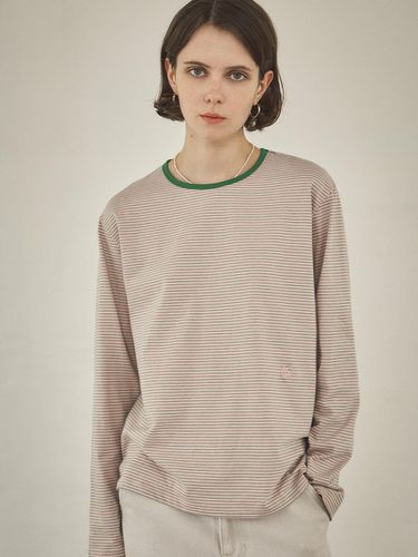 A3497 Stripe T-Shirt_Pink - vanone atelier - Modalova