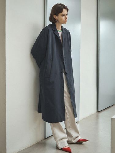 O3738 Minimal McCoat_Navy - vanone atelier - Modalova