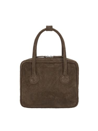 PIPING SLIM TOTE Bag_Coco Brown corduroy suede - MARGESHERWOOD - Modalova