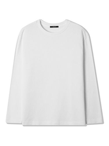 Men's Texture Modified Basic Round Neck T-shirts W - ADHOC - Modalova