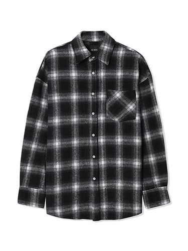 Men's Peached Check Overfit Shirts () - ADHOC - Modalova