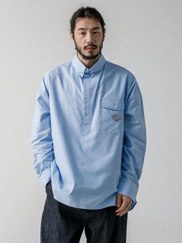 Mush Patch Oxford Half Open Shirt Blue - RUGGED HOUSE - Modalova