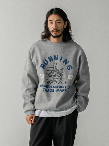 Running Sweat Shirt Melange Gray - RUGGED HOUSE - Modalova