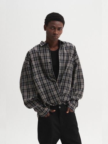 Oversize Checkered Shirt Brown - DNSR - Modalova