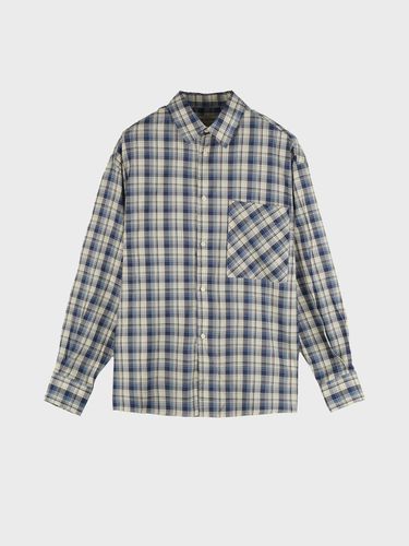 THIN CHECK SHIRT_BLUE - LIEU HOMME - Modalova