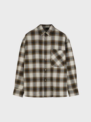 BIG CHECK SHIRT_BROWN - LIEU HOMME - Modalova