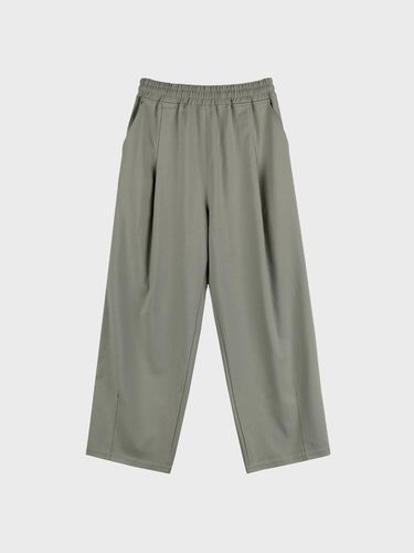 WIDE TUCK TR BANDING PANTS_KHAKI - LIEU HOMME - Modalova