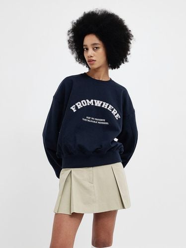 Logo-applique Cotton Jersey Sweatshirt - fromwhere - Modalova