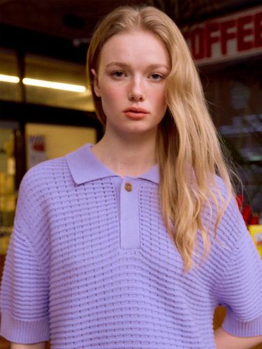 Punching Collar Sweater (VIOLET) - DTHIRTYONE - Modalova