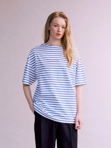 Pinstripe Embroidered T-shirt (OCEAN ) - DTHIRTYONE - Modalova