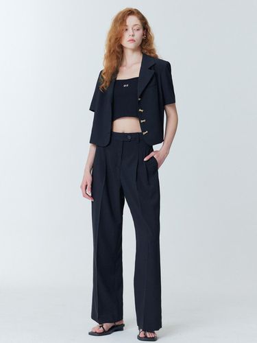 Summer two-tuck wide pants_Black - OPENING SUNSHINE - Modalova