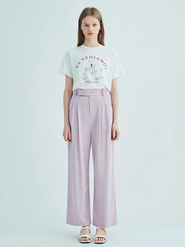 Linen two-tuck wide pants_Lavender - OPENING SUNSHINE - Modalova