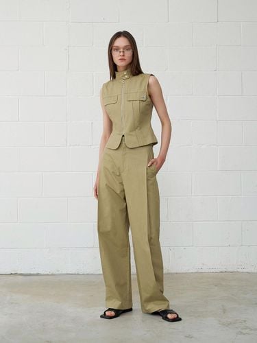 Wide Cotton Pants Beige - fromwhere - Modalova