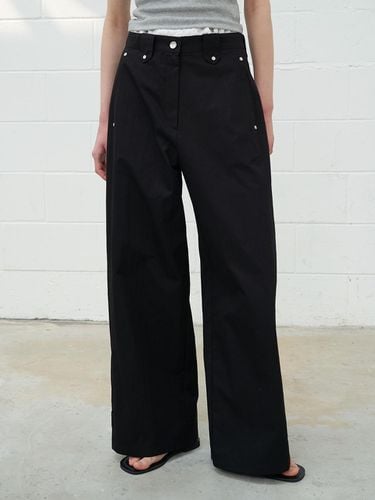 Section Line Wide Pants Black - fromwhere - Modalova