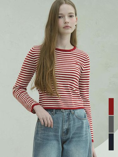 Stripe Round Knitwear - 3COL - vivacious - Modalova