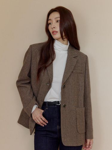 Two button single wool check jacket [BR] - LeftSeoul - Modalova