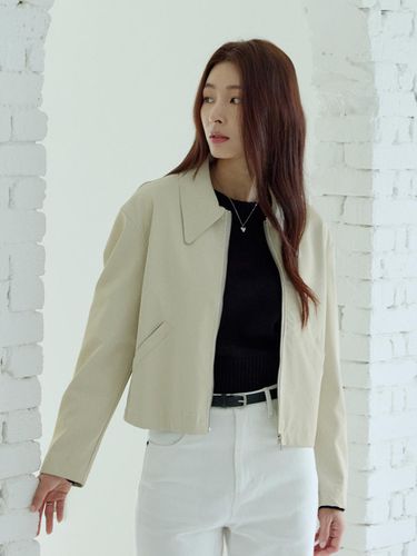 Exclusive] Women's Eco Leather Collar Jacket [IV] - LeftSeoul - Modalova