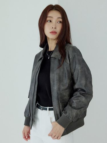 Eco Leather Flight Jacket [CH] - LeftSeoul - Modalova