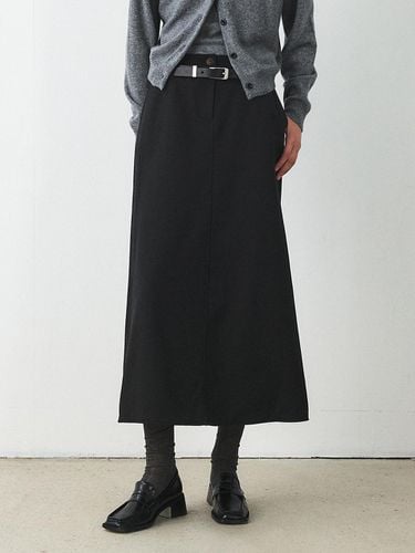 TFF SEMI A-LINE WOOL SKIRT_2COLORS - MOHAN - Modalova