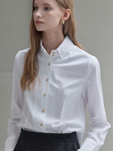 Standard Stretch Shirts Blouse_White - hyyk - Modalova