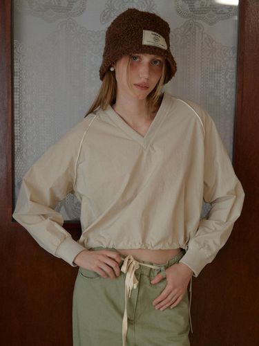 V-NECK ANORAK_LIGHT BEIGE - leterie - Modalova