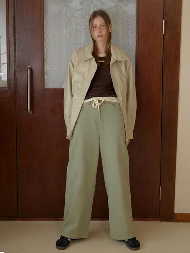 COLOR STRING PANTS_LIGHT GREEN - leterie - Modalova