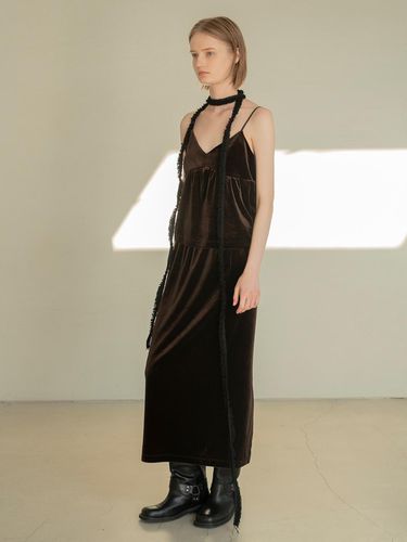 Velvet Maxi Skirt_BROWN - MORCEAU PAR MORCEAU - Modalova