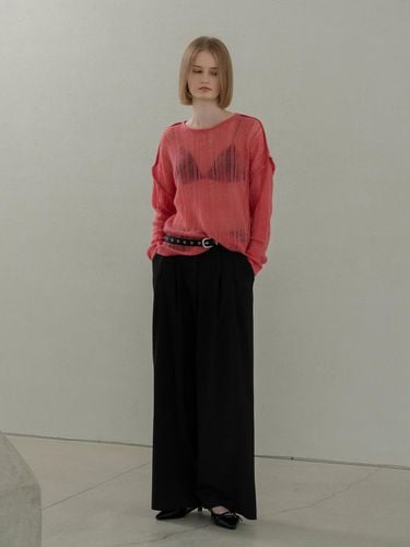 Mohair See-through Knit_PINK - MORCEAU PAR MORCEAU - Modalova