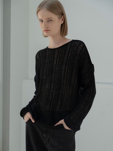 Mohair See-through Knit_BLACK - MORCEAU PAR MORCEAU - Modalova