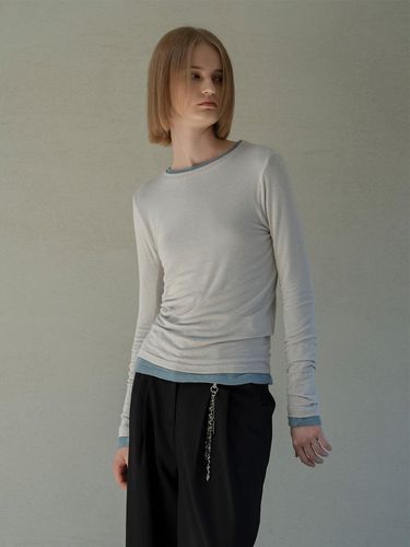 ECOVERO WOOL LONG SLEEVE_LIGHT GREY - MORCEAU PAR MORCEAU - Modalova