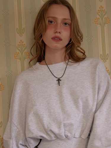 LR CROP SWEATSHIRT_MELANGE GREY - leterie - Modalova