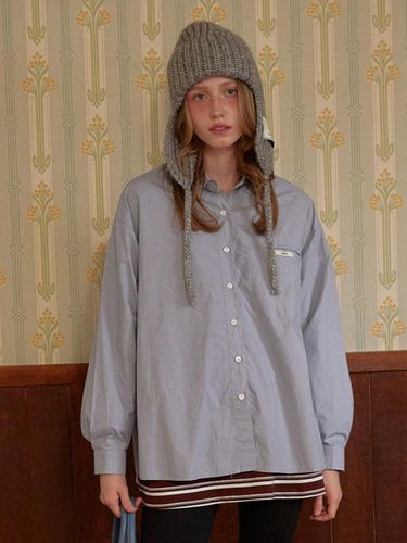 LR LABEL OVERFIT SHIRT_LIGHT BLUE - leterie - Modalova