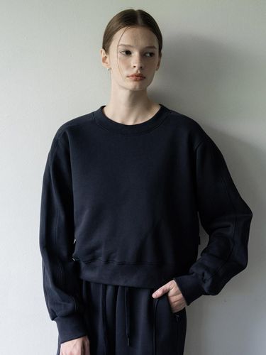 Sweat crop sweatshirt - navy - CLUNY - Modalova