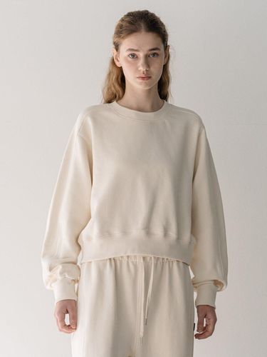 Sweat crop sweatshirt - cream - CLUNY - Modalova