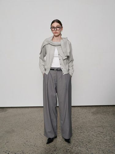 Stretchy Tailored One-Tuck Trousers - fromwhere - Modalova