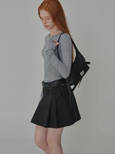 Classic Pleated Mini Skirt_Black - OPENING SUNSHINE - Modalova