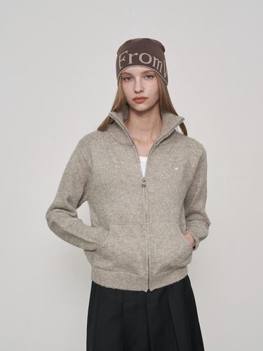 Pull-over Zip-up Sweater Warm Gray - fromwhere - Modalova