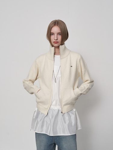 Pull-over Zip-up Sweater Cream - fromwhere - Modalova