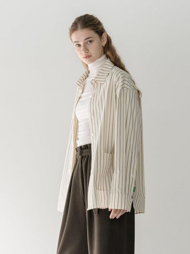 Striped overfit shirt - stripe - CLUNY - Modalova