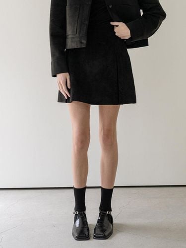 Suede mini skirt - black - CLUNY - Modalova