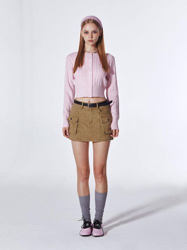 Double Pockets Denim Belt Skirt () - koolkitten - Modalova