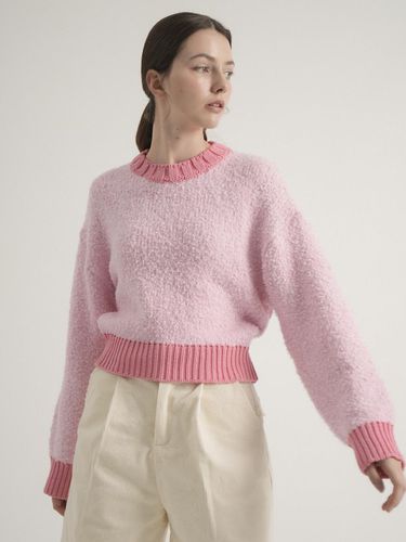 Wool Colorblock Knit (Pink) - VLETI - Modalova