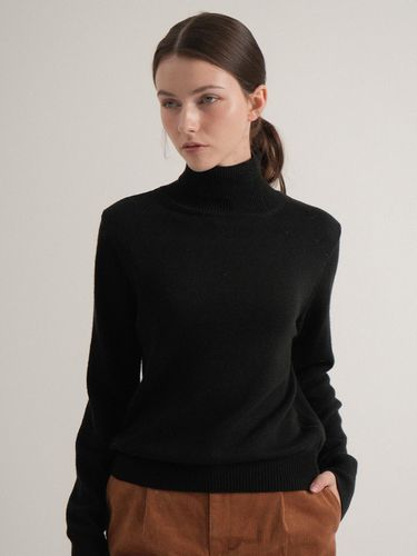 Cashmere Turtleneck Sweater (Black) - VLETI - Modalova