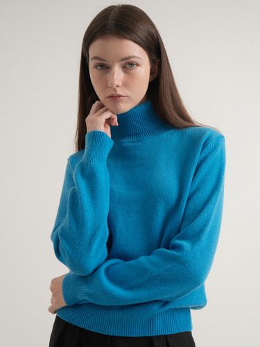 Cashmere Turtleneck Sweater (Blue) - VLETI - Modalova