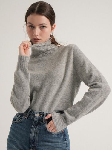 Cashmere Turtleneck Sweater (Gray) - VLETI - Modalova