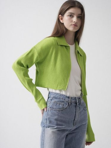 Wool Calla Two-way Crop Knit Cardigan - VLETI - Modalova