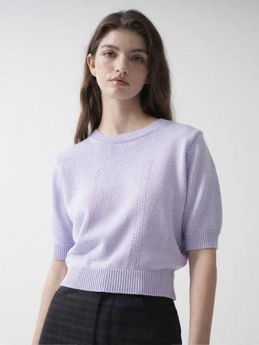 Cotton Balloon Half sleeve Knit (Purple) - VLETI - Modalova