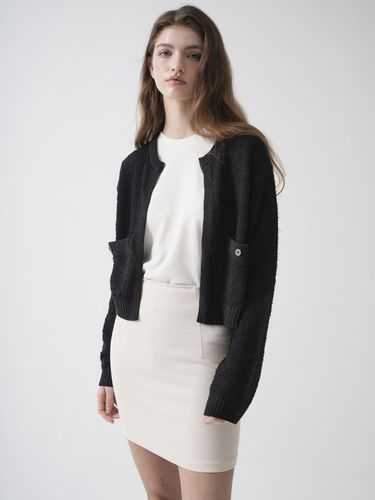 Open Pocket Knit Cardigan (Black) - VLETI - Modalova