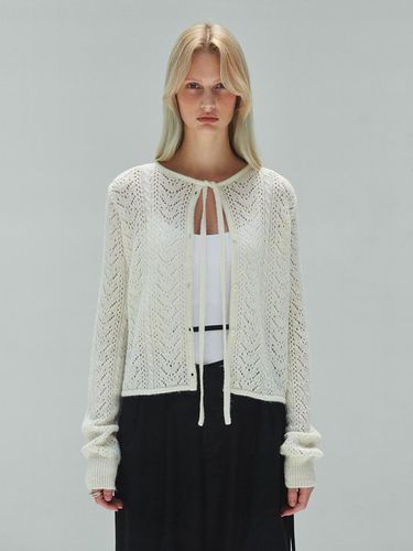 Lace Crochet Knit Cardigan - DIAGONAL - Modalova